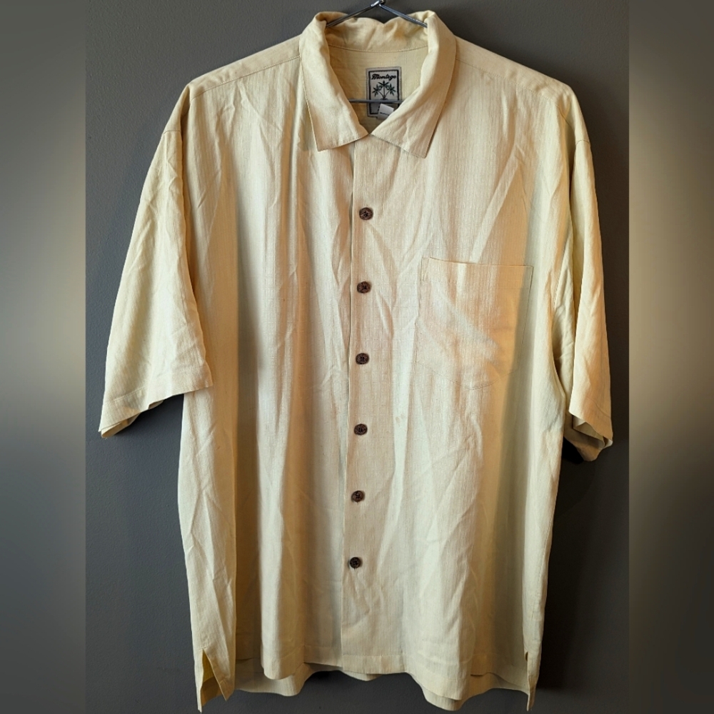 Montego Mon 100% Silk Embroidered button down